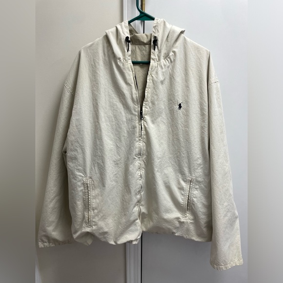 Mens Polo Ralph Lauren Vintage Y2K Reversible Fall Spring Full Zip Hooded Jacket - Picture 4 of 10